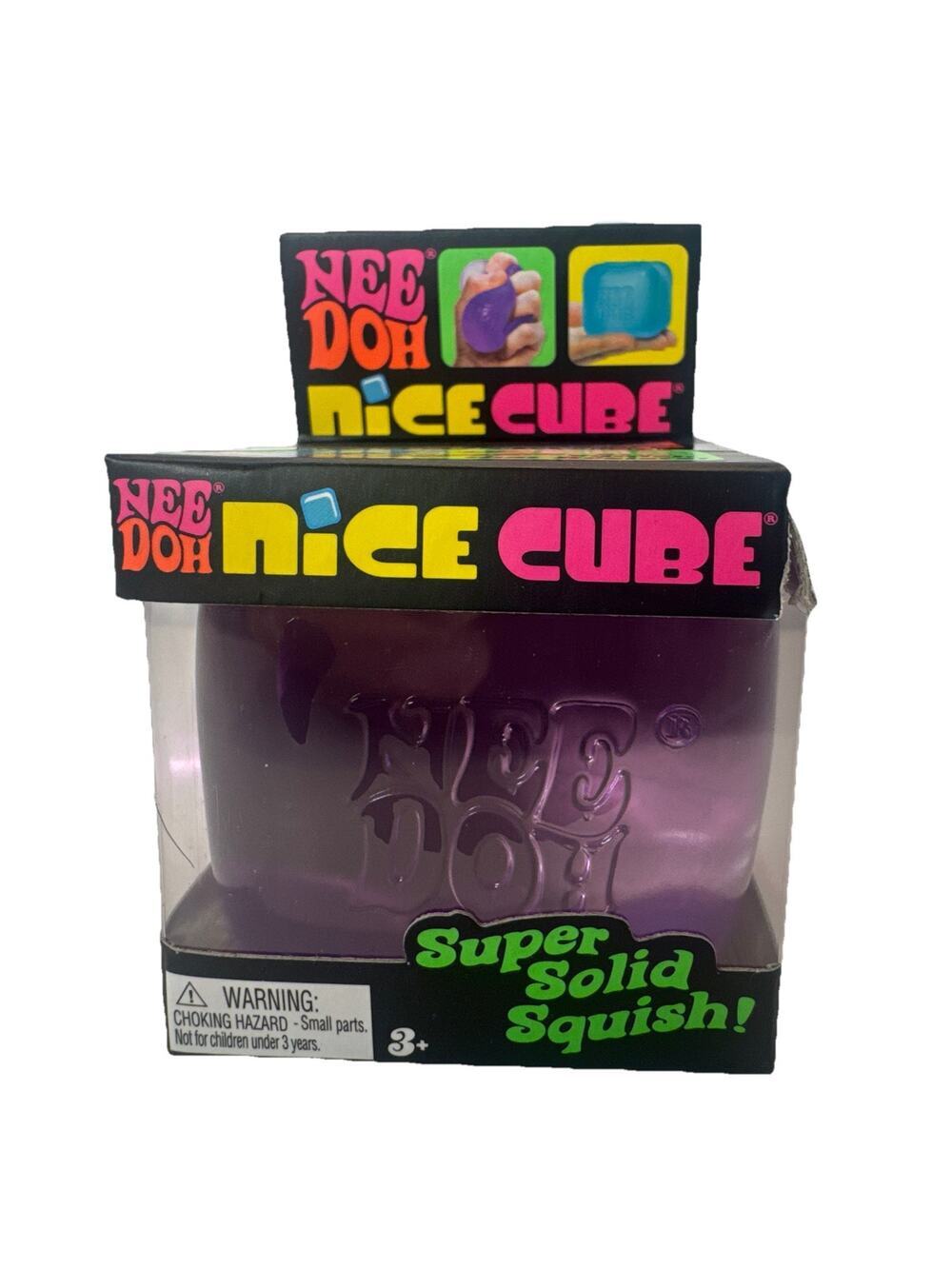 NeeDoh Nice Cube Purple Super Solid Squish Fidget Toy Brand New Sealed